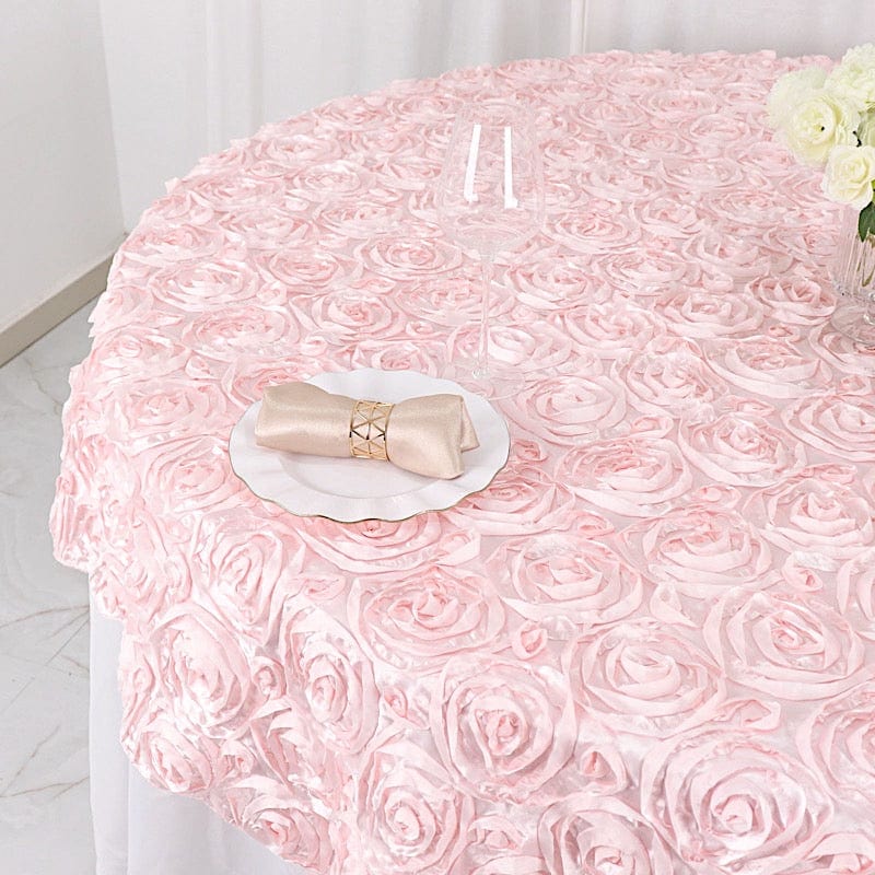 72" x 72" Satin Ribbon Roses Table Overlay
