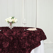 72" x 72" Satin Ribbon Roses Table Overlay