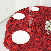 72" x 72" Satin Ribbon Roses Table Overlay