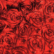 72" x 72" Satin Ribbon Roses Table Overlay