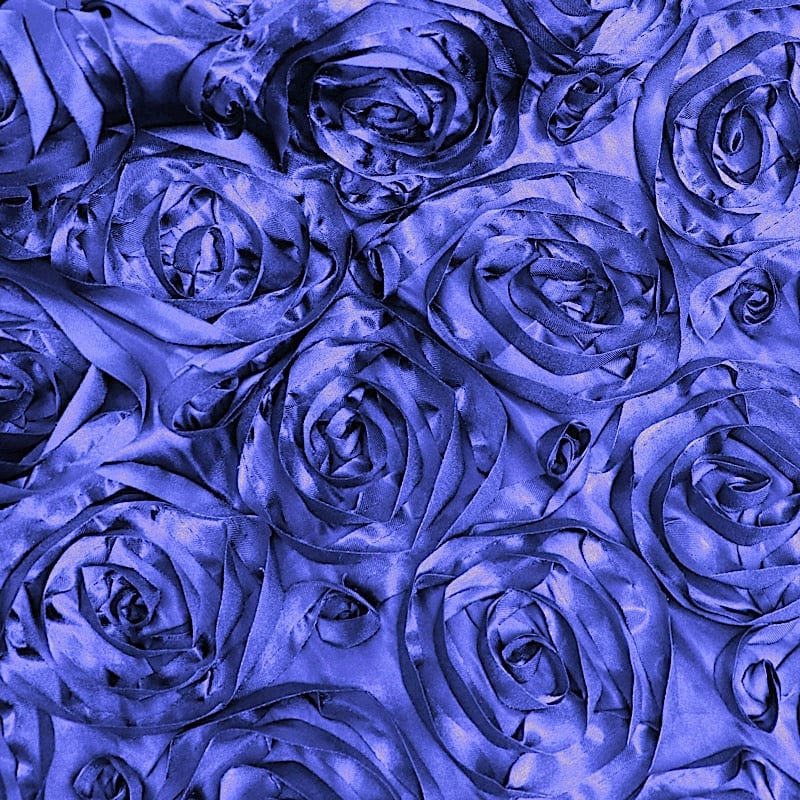 72" x 72" Satin Ribbon Roses Table Overlay