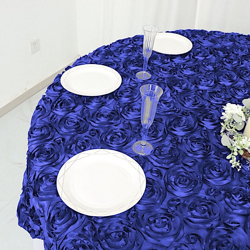 72" x 72" Satin Ribbon Roses Table Overlay