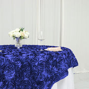 72" x 72" Satin Ribbon Roses Table Overlay