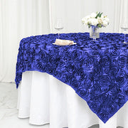72" x 72" Satin Ribbon Roses Table Overlay