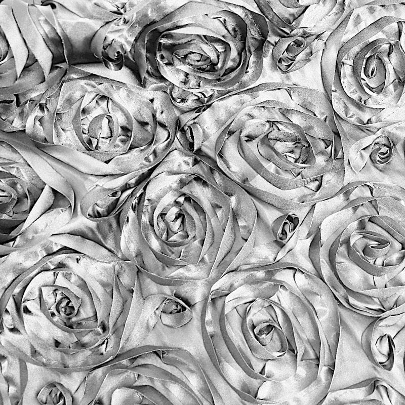 72" x 72" Satin Ribbon Roses Table Overlay