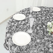 72" x 72" Satin Ribbon Roses Table Overlay