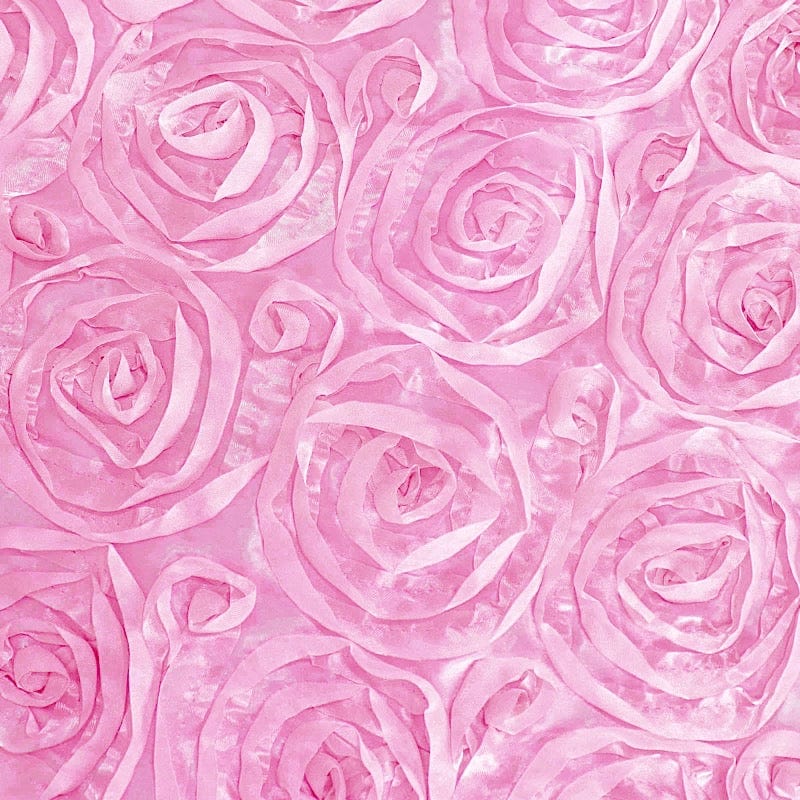 72" x 72" Satin Ribbon Roses Table Overlay