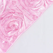 72" x 72" Satin Ribbon Roses Table Overlay
