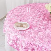 72" x 72" Satin Ribbon Roses Table Overlay