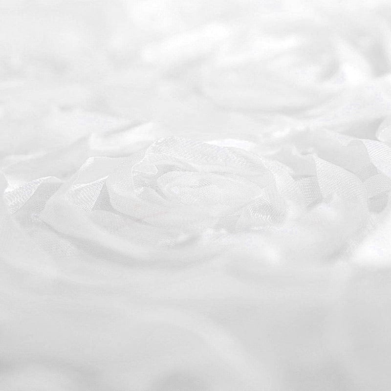 72" x 72" Satin Ribbon Roses Table Overlay