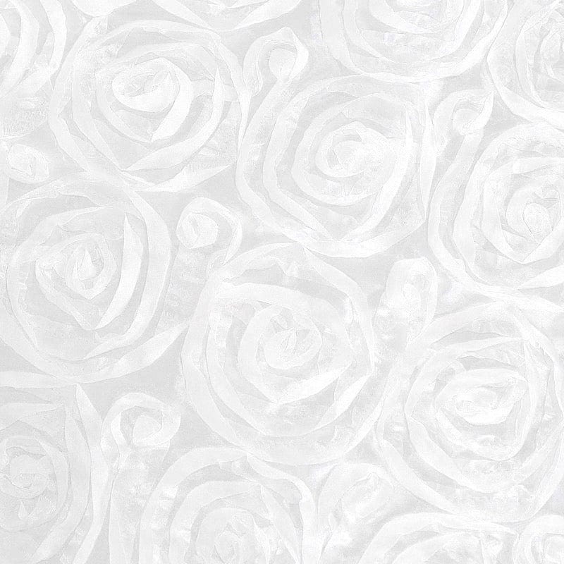 72" x 72" Satin Ribbon Roses Table Overlay