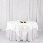 72" x 72" Satin Ribbon Roses Table Overlay
