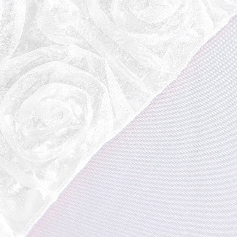 72" x 72" Satin Ribbon Roses Table Overlay