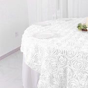 72" x 72" Satin Ribbon Roses Table Overlay