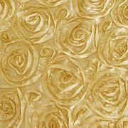 72" x 72" Satin Ribbon Roses Table Overlay