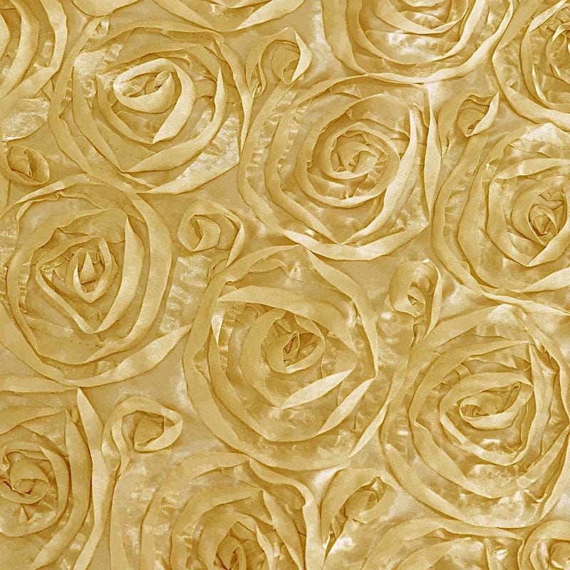 72" x 72" Satin Ribbon Roses Table Overlay