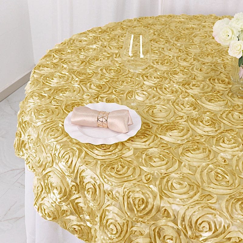 72" x 72" Satin Ribbon Roses Table Overlay