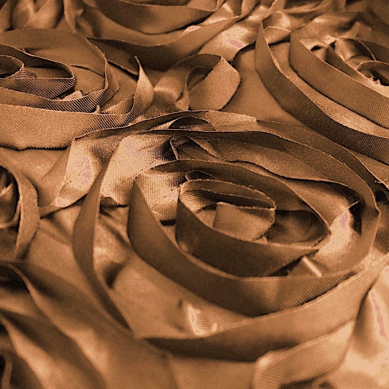 72" x 72" Satin Ribbon Roses Table Overlay
