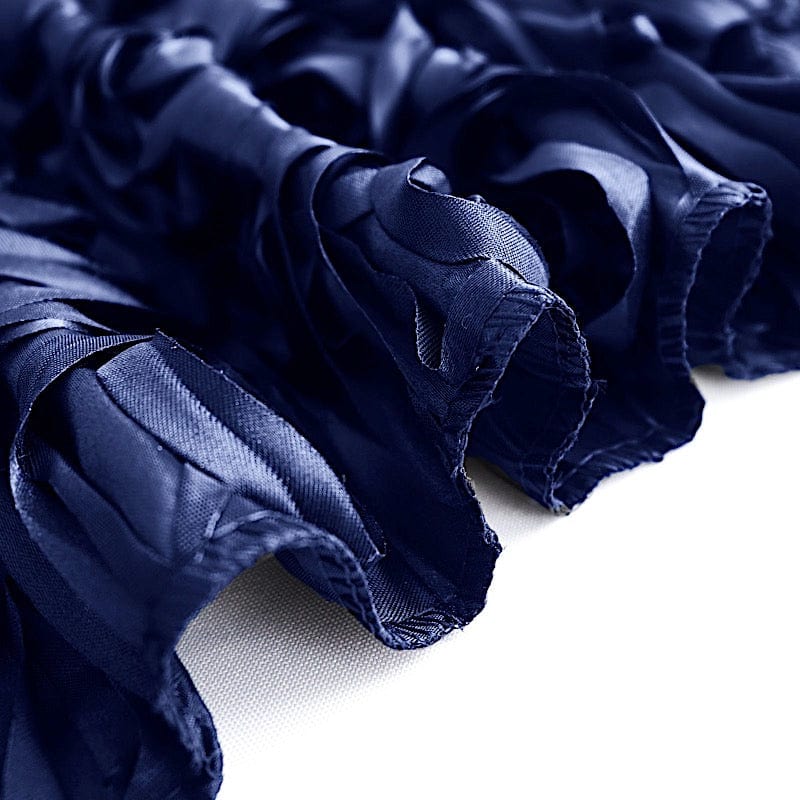 72" x 72" Satin Ribbon Roses Table Overlay