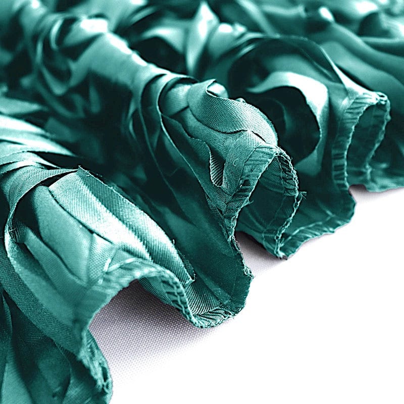 72" x 72" Satin Ribbon Roses Table Overlay