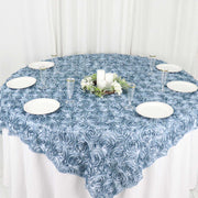72" x 72" Satin Ribbon Roses Table Overlay