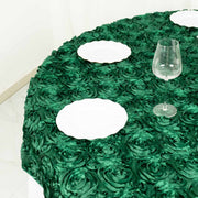 72" x 72" Satin Ribbon Roses Table Overlay