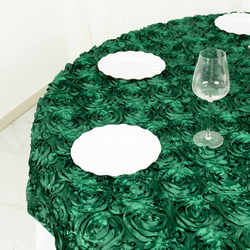 72" x 72" Satin Ribbon Roses Table Overlay