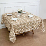 72" x 72" Satin Ribbon Roses Table Overlay