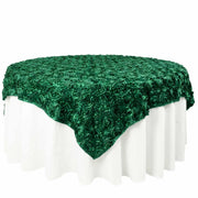 72" x 72" Satin Ribbon Roses Table Overlay