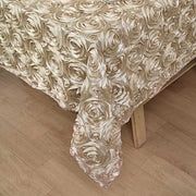 72" x 72" Satin Ribbon Roses Table Overlay