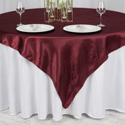 72" x 72" Satin Square Table Overlay Wedding Decorations