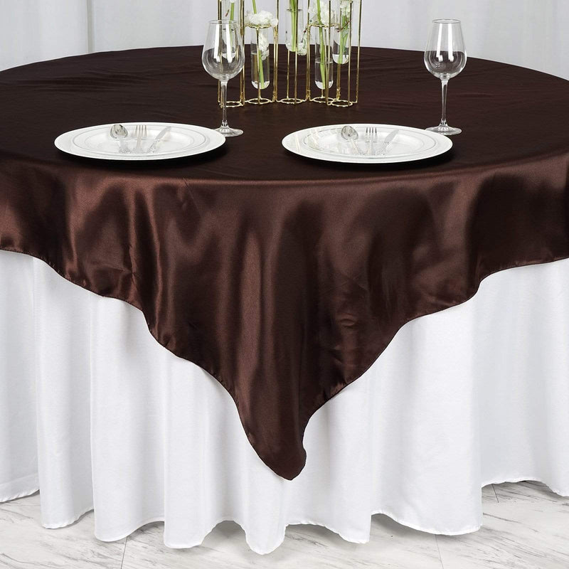 72" x 72" Satin Square Table Overlay Wedding Decorations