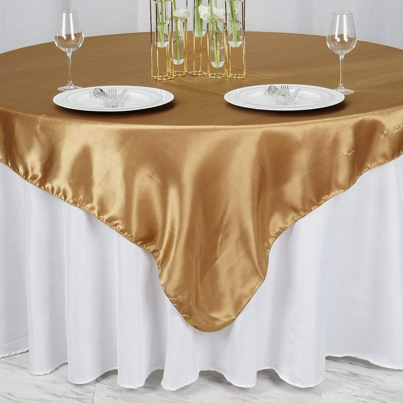 72" x 72" Satin Square Table Overlay Wedding Decorations