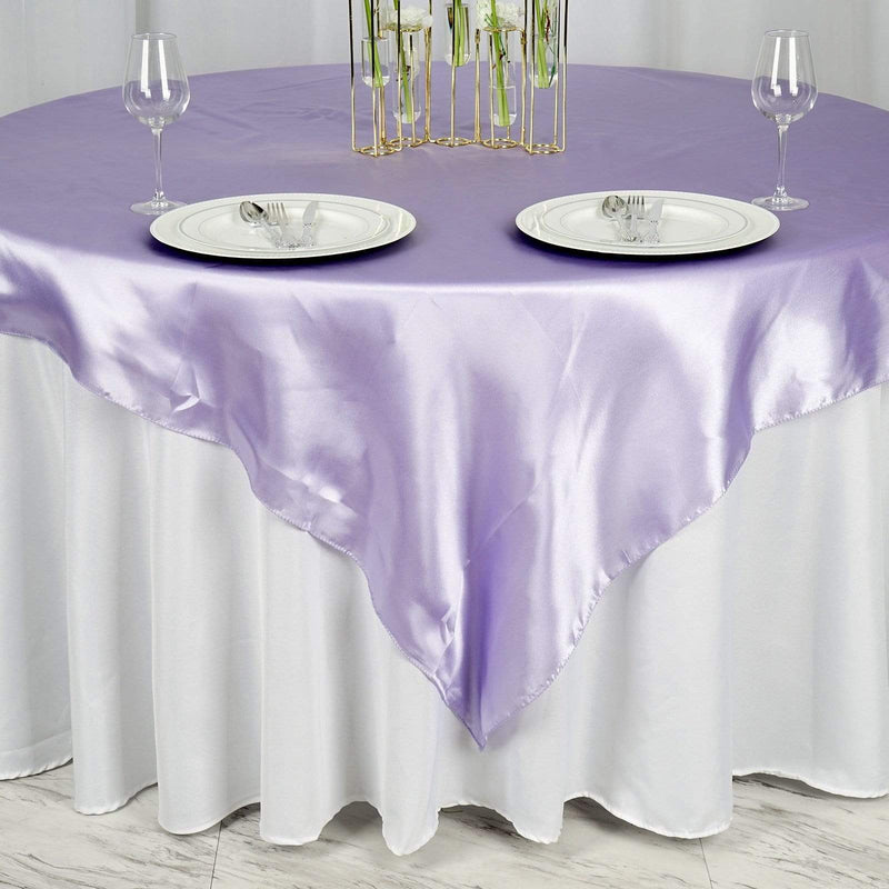 72" x 72" Satin Square Table Overlay Wedding Decorations