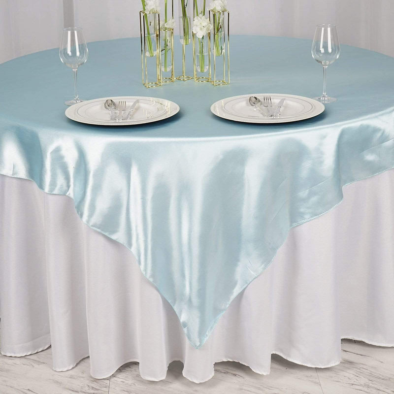 72" x 72" Satin Square Table Overlay Wedding Decorations