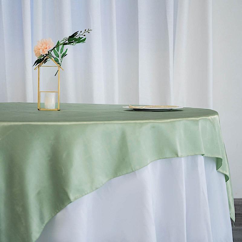 72" x 72" Satin Square Table Overlay Wedding Decorations