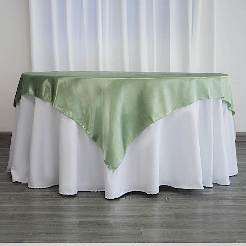 72" x 72" Satin Square Table Overlay Wedding Decorations