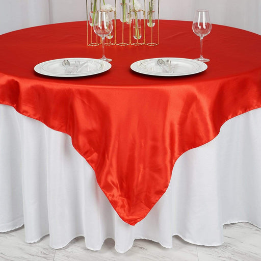72" x 72" Satin Square Table Overlay Wedding Decorations