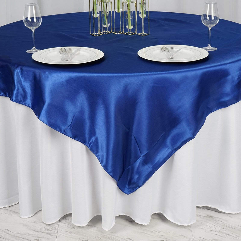 72" x 72" Satin Square Table Overlay Wedding Decorations