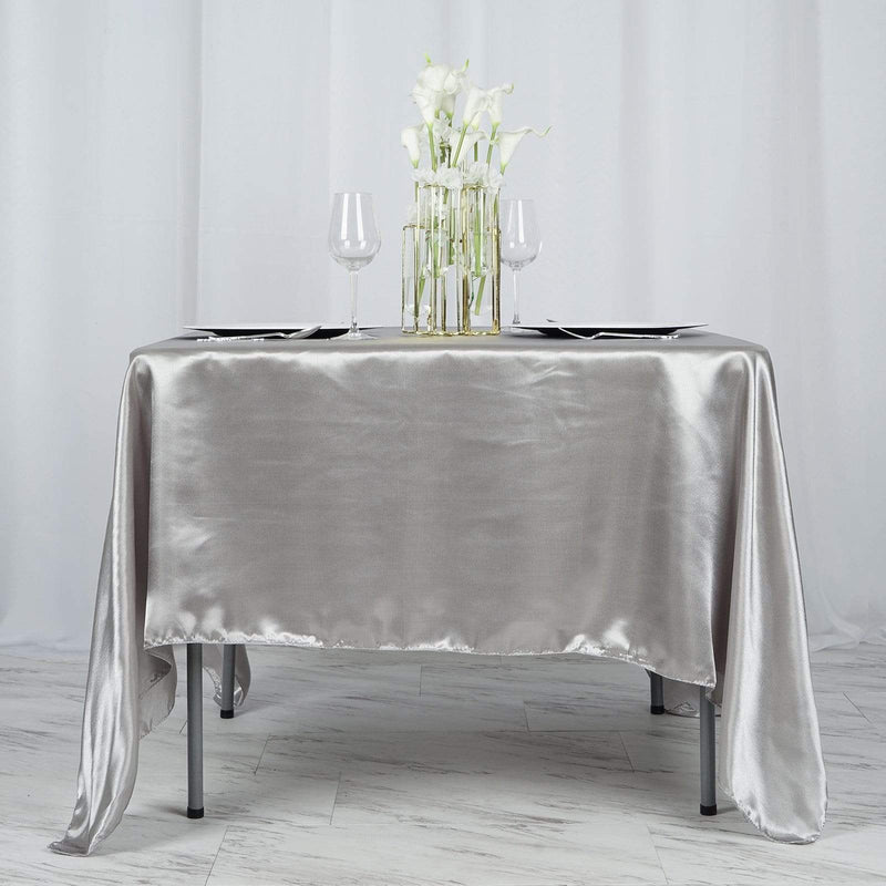 72" x 72" Satin Square Table Overlay Wedding Decorations