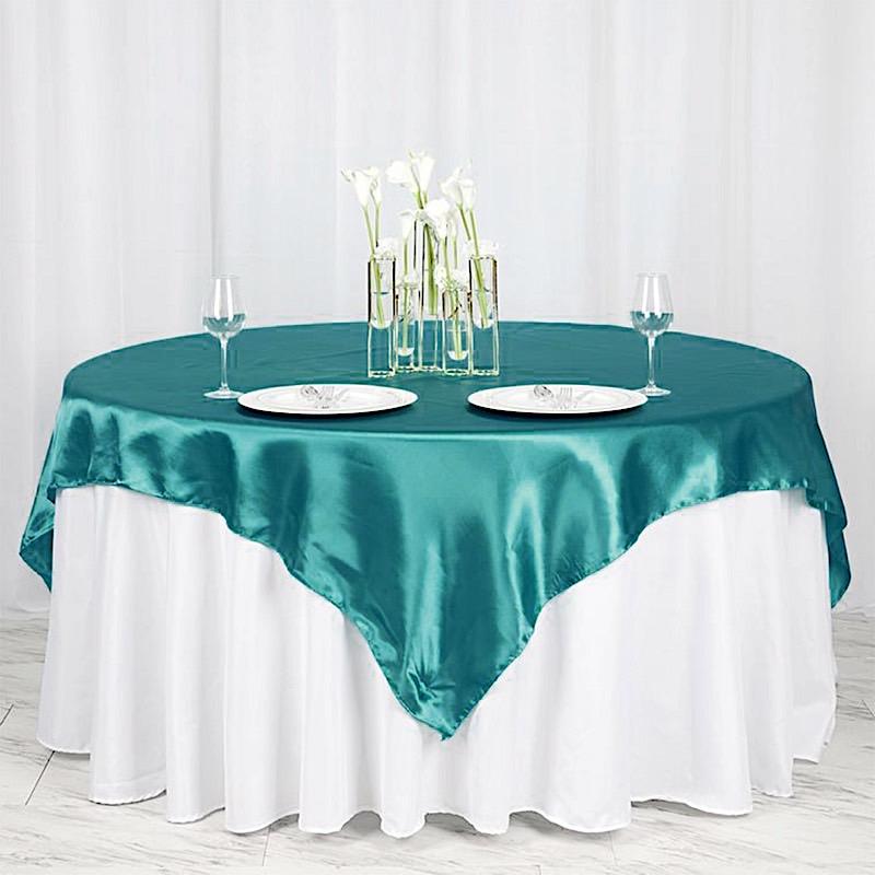 72" x 72" Satin Square Table Overlay Wedding Decorations