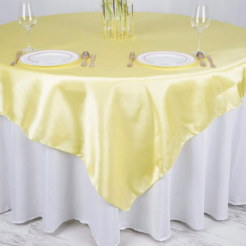 72" x 72" Satin Square Table Overlay Wedding Decorations