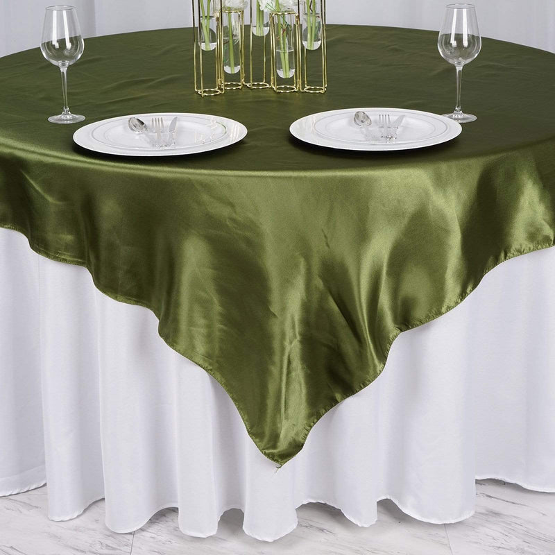 72" x 72" Satin Square Table Overlay Wedding Decorations