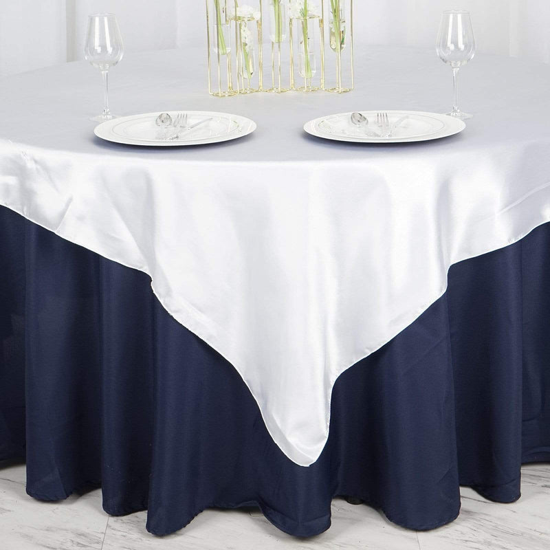 72" x 72" Satin Square Table Overlay Wedding Decorations