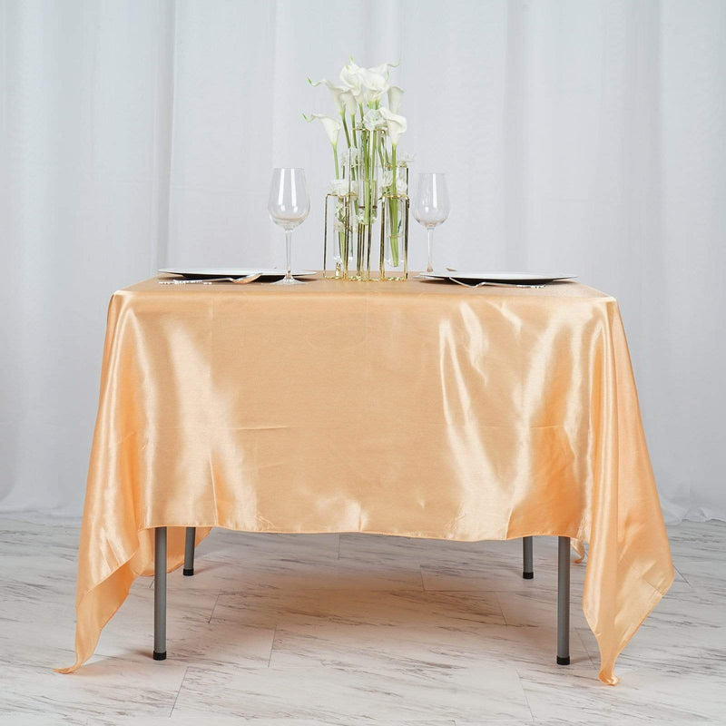 72" x 72" Satin Square Table Overlay Wedding Decorations