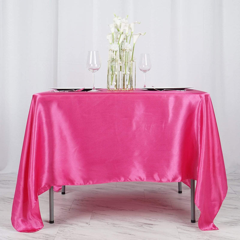 72" x 72" Satin Square Table Overlay Wedding Decorations