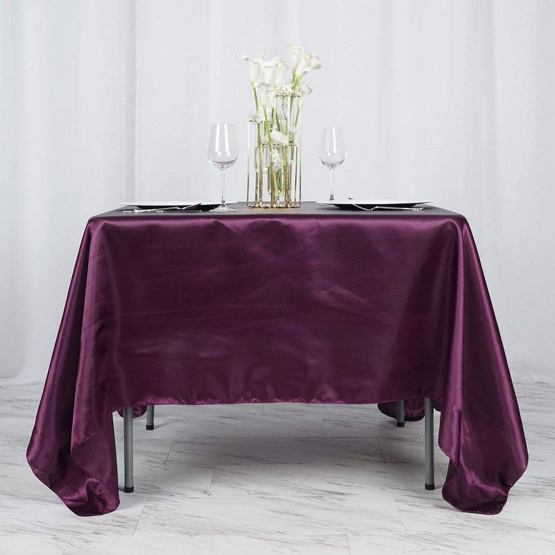 72" x 72" Satin Square Table Overlay Wedding Decorations