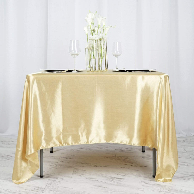 72" x 72" Satin Square Table Overlay Wedding Decorations