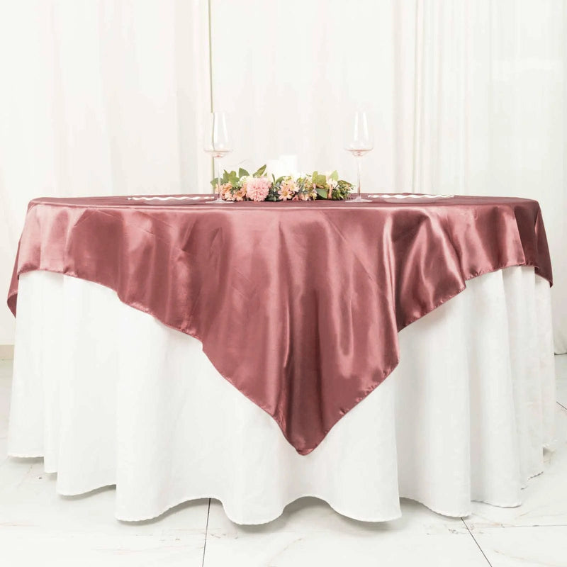 72" x 72" Satin Square Table Overlay Wedding Decorations