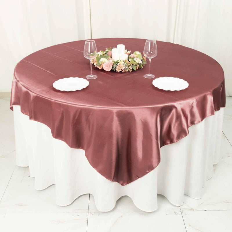 72" x 72" Satin Square Table Overlay Wedding Decorations